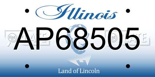 AP68505 Illinois License Plate