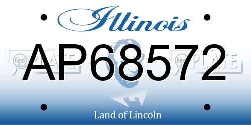 AP68572 Illinois License Plate