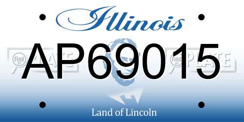 AP69015 Illinois License Plate