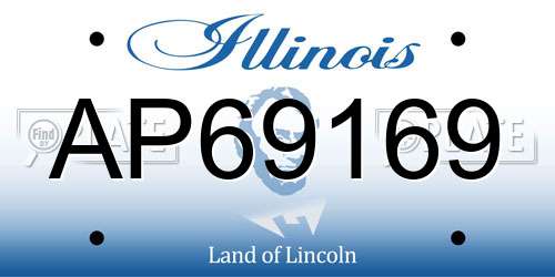 AP69169 Illinois License Plate