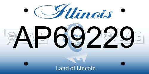 AP69229 Illinois License Plate