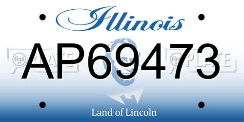 AP69473 Illinois License Plate