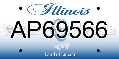 AP69566 Illinois License Plate