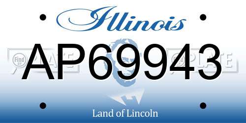 AP69943 Illinois License Plate