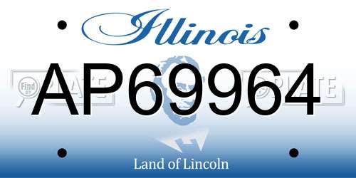 AP69964 Illinois License Plate