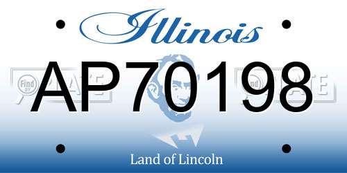 AP70198 Illinois License Plate