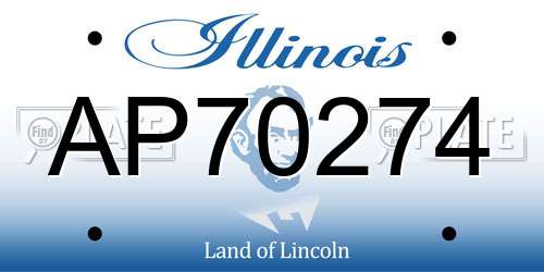 AP70274 Illinois License Plate