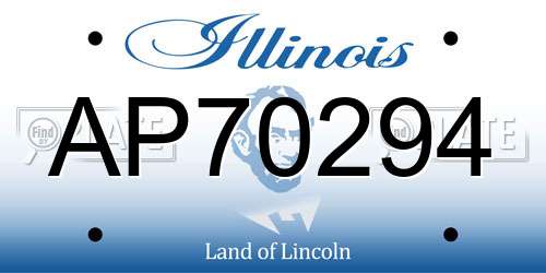 AP70294 Illinois License Plate