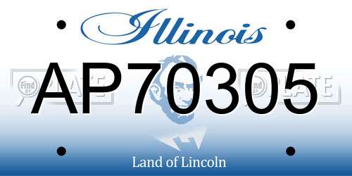 AP70305 Illinois License Plate