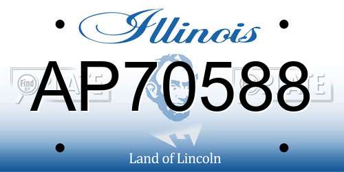AP70588 Illinois License Plate