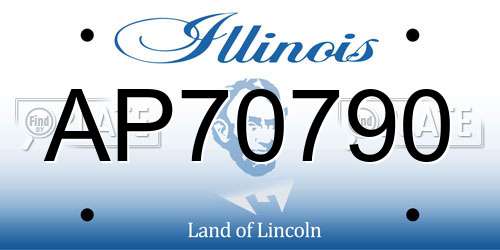 AP70790 Illinois License Plate