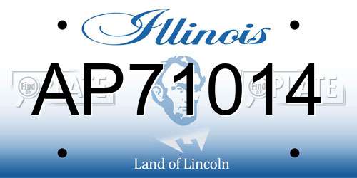 AP71014 Illinois License Plate