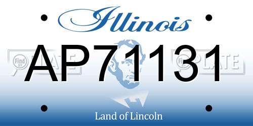 AP71131 Illinois License Plate