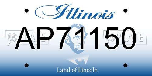AP71150 Illinois License Plate
