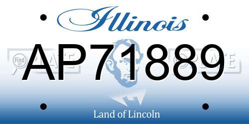 AP71889 Illinois License Plate