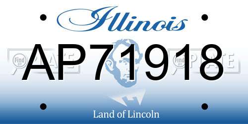 AP71918 Illinois License Plate