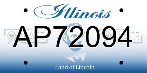 AP72094 Illinois License Plate