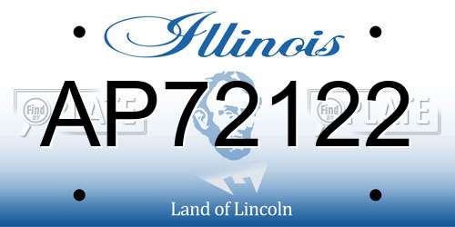 AP72122 Illinois License Plate