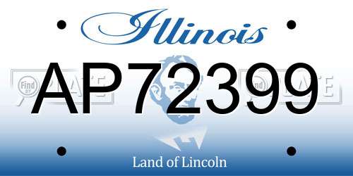 AP72399 Illinois License Plate
