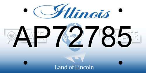 AP72785 Illinois License Plate
