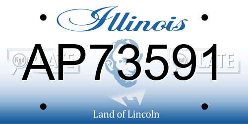 AP73591 Illinois License Plate