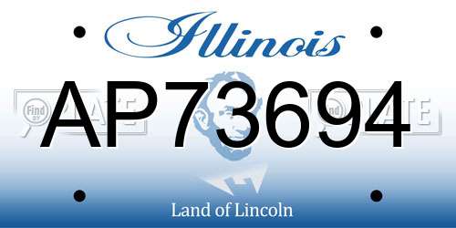 AP73694 Illinois License Plate