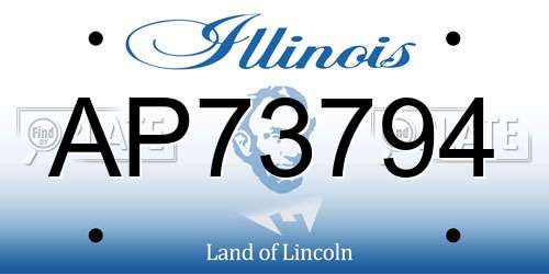 AP73794 Illinois License Plate