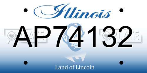AP74132 Illinois License Plate