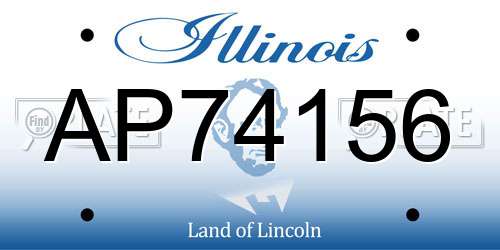 AP74156 Illinois License Plate