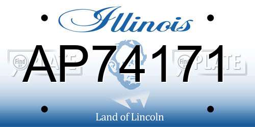 AP74171 Illinois License Plate