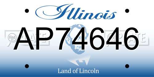 AP74646 Illinois License Plate