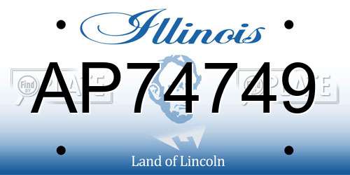 AP74749 Illinois License Plate