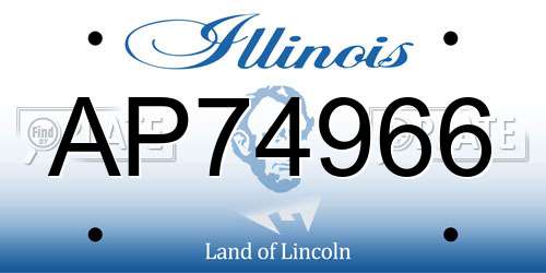 AP74966 Illinois License Plate