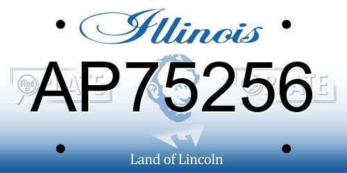 AP75256 Illinois License Plate