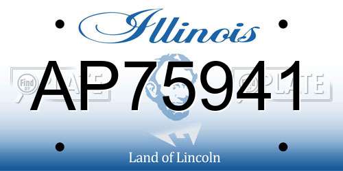 AP75941 Illinois License Plate