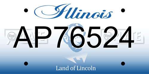 AP76524 Illinois License Plate