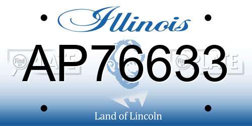 AP76633 Illinois License Plate