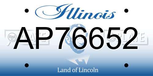 AP76652 Illinois License Plate