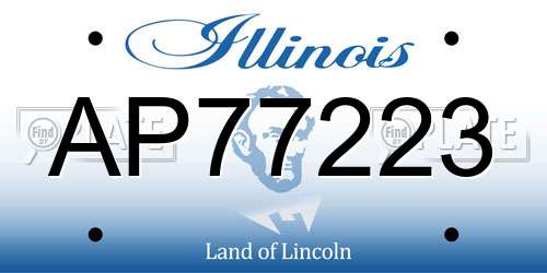 AP77223 Illinois License Plate