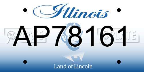 AP78161 Illinois License Plate