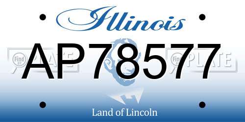 AP78577 Illinois License Plate