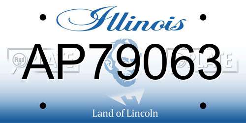 AP79063 Illinois License Plate