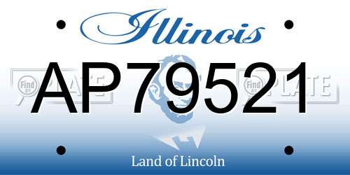 AP79521 Illinois License Plate