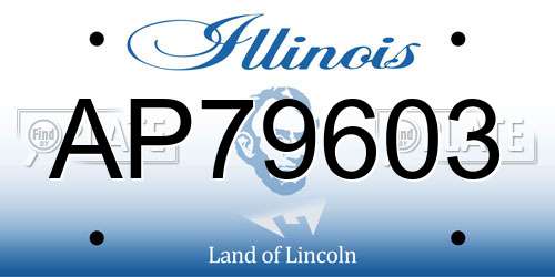 AP79603 Illinois License Plate