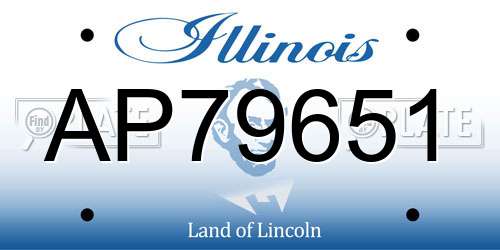 AP79651 Illinois License Plate
