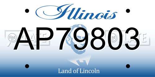 AP79803 Illinois License Plate