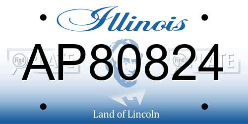 AP80824 Illinois License Plate