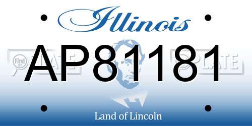 AP81181 Illinois License Plate