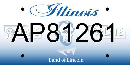 AP81261 Illinois License Plate