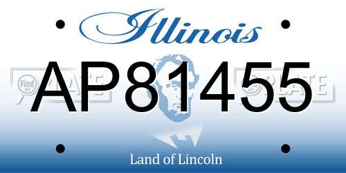 AP81455 Illinois License Plate